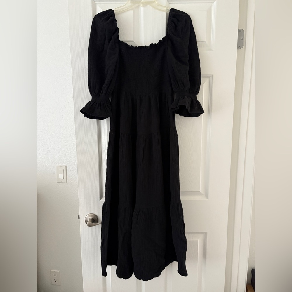 Elegant Black Long Sleeve Dress